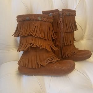 Minnetonka Fringe Boots